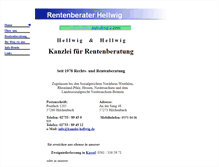 Tablet Screenshot of kanzlei-hellwig.de